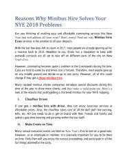 Reasons Why Minibus Hire Solves Your NYE 2018 Problems.pdf